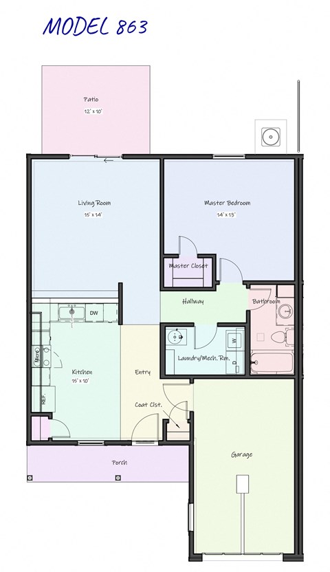 FREEMAN Floor Plan at Concord Crossing, Lafayette, IN 47909